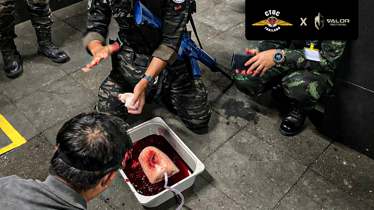 การฝึกอบรม ปฐมพยาบาลผู้บาดเจ็บในสนามรบ ร่วมกับหน่วยต่อต้านการก่อการร้ายสากล CTOC