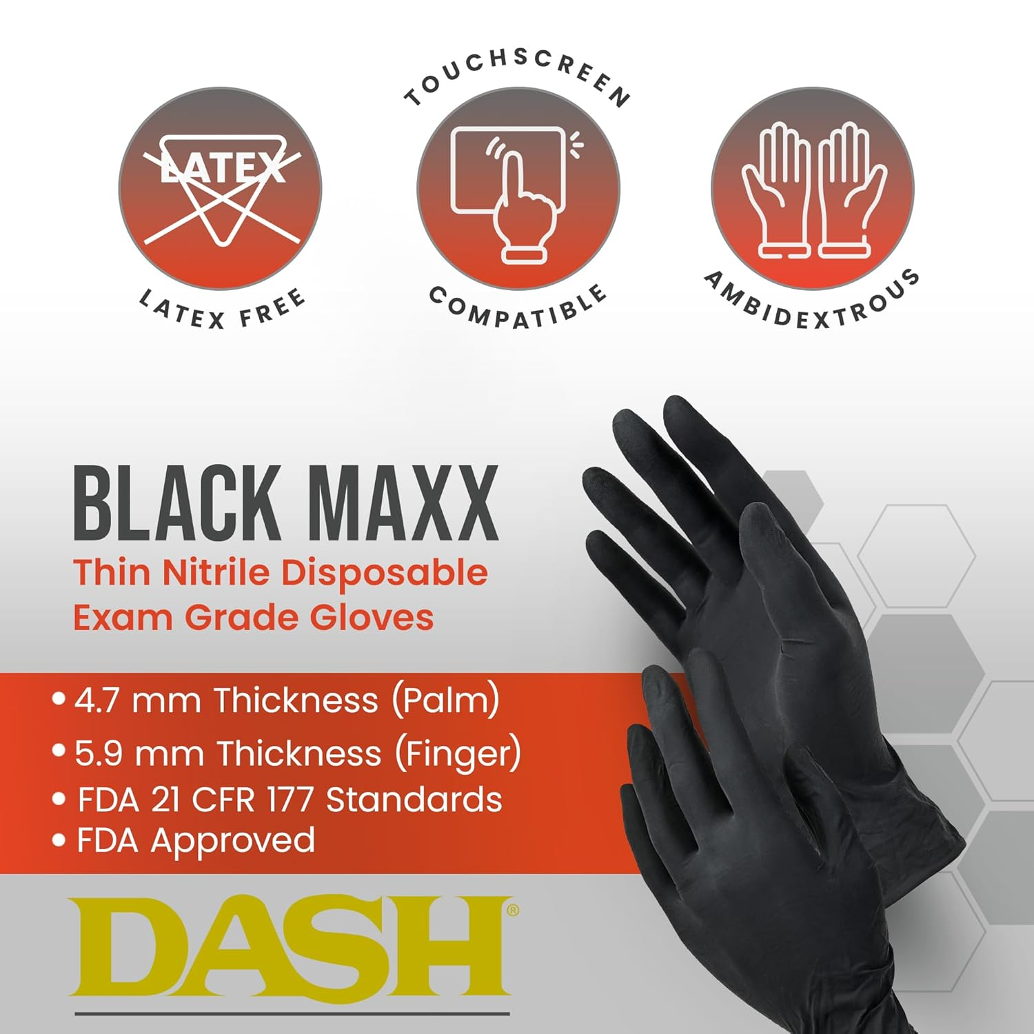 TacMed Solutions - Black Maxx Gloves 50 pieces/box