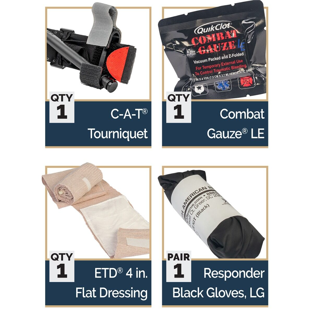 North American Rescue - Individual Patrol Officer Kit (IPOK) With Combat Gauze