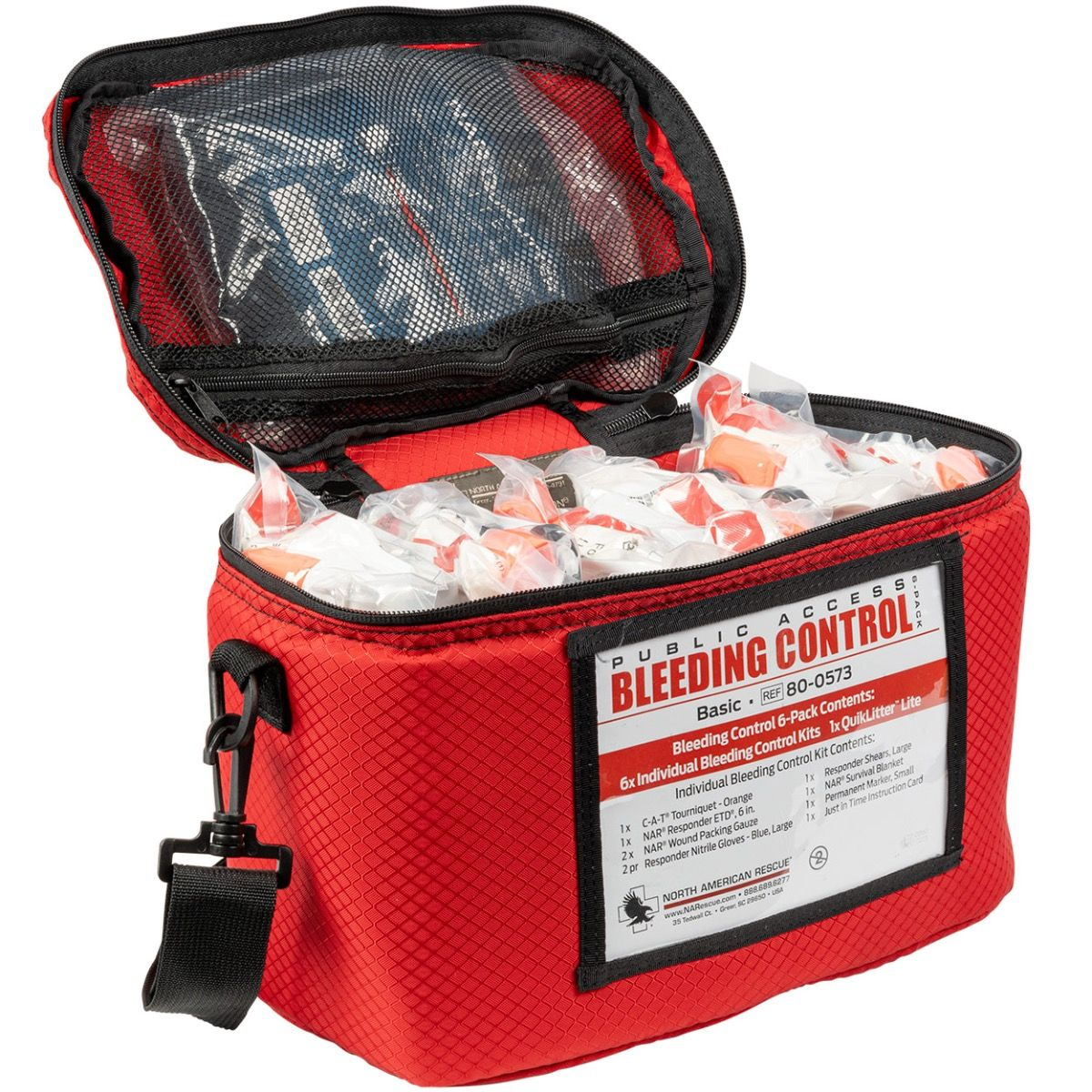 North American Rescue - Public Access Bleeding Control 6-Pack Basic Kit - Vacuum Sealed