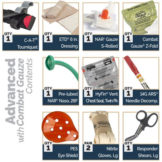 North American Rescue - TORK Resupply Kit [Advanced with Combat Gauze]