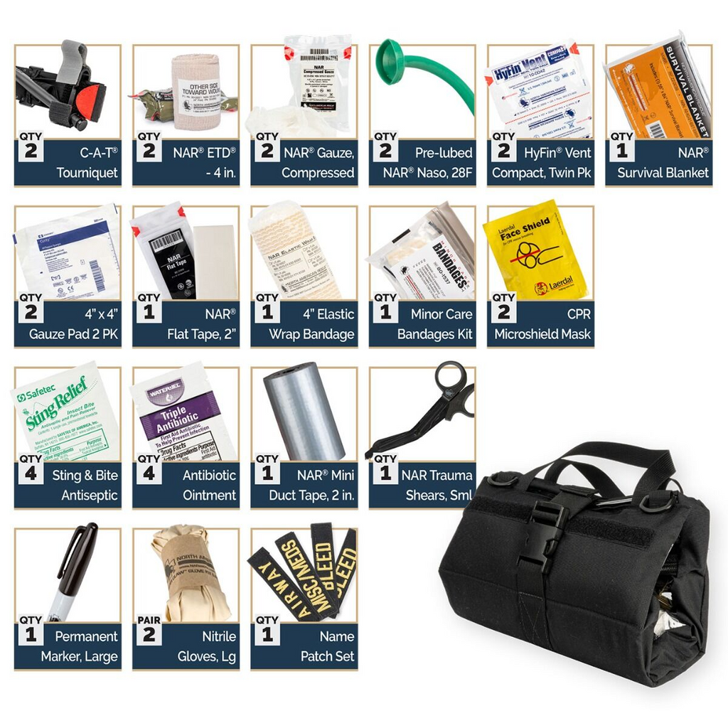 North American Rescue - Mini Trauma Sheet Kit [Black]