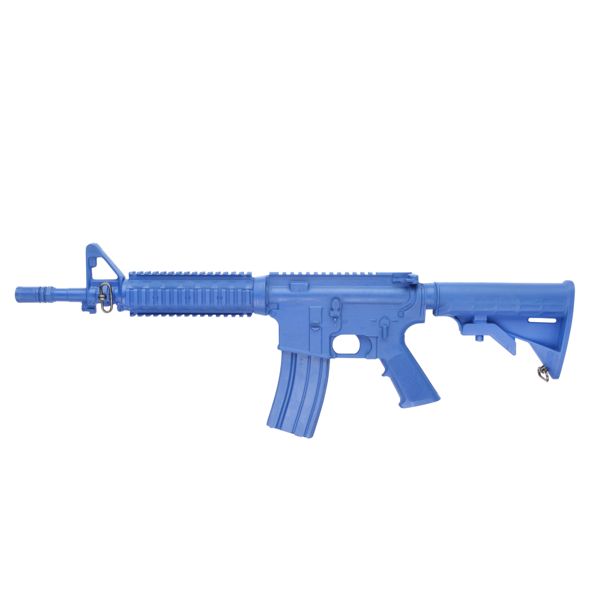 BLUEGUNS - M4 COMMANDO Flat Top Closed Stock, Fwd Rail ปืนจำลองสำหรับการฝึก ปลอดภัยสำหรับยุทธวิธี