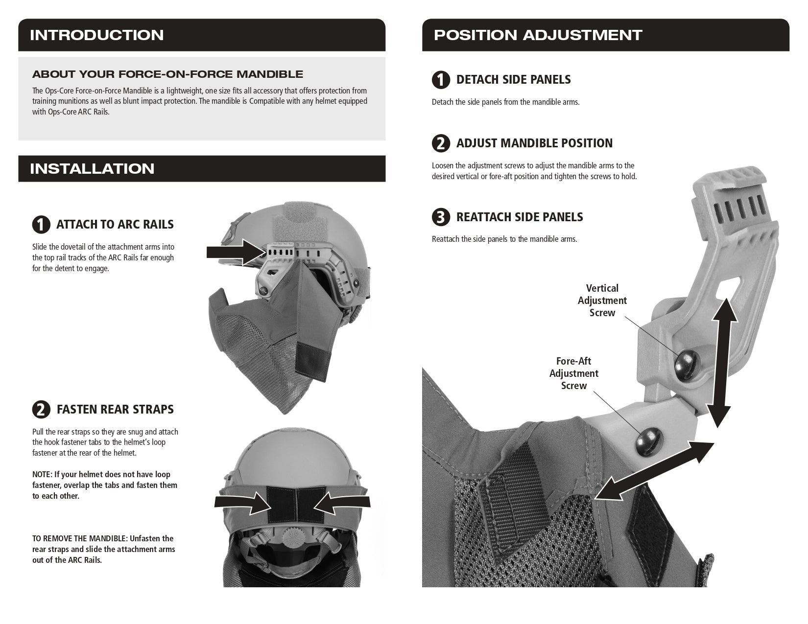 Ops-Core - Force-on-Force Mandible [Black]