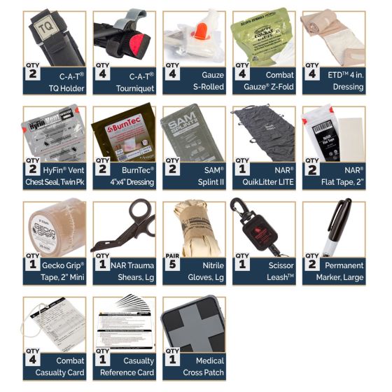 North American Rescue - Mini Medic Kit with Combat Gauze [Black]