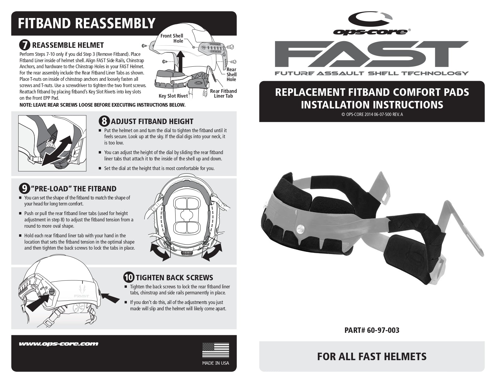 Ops-Core - Comfort Pads - Fitband