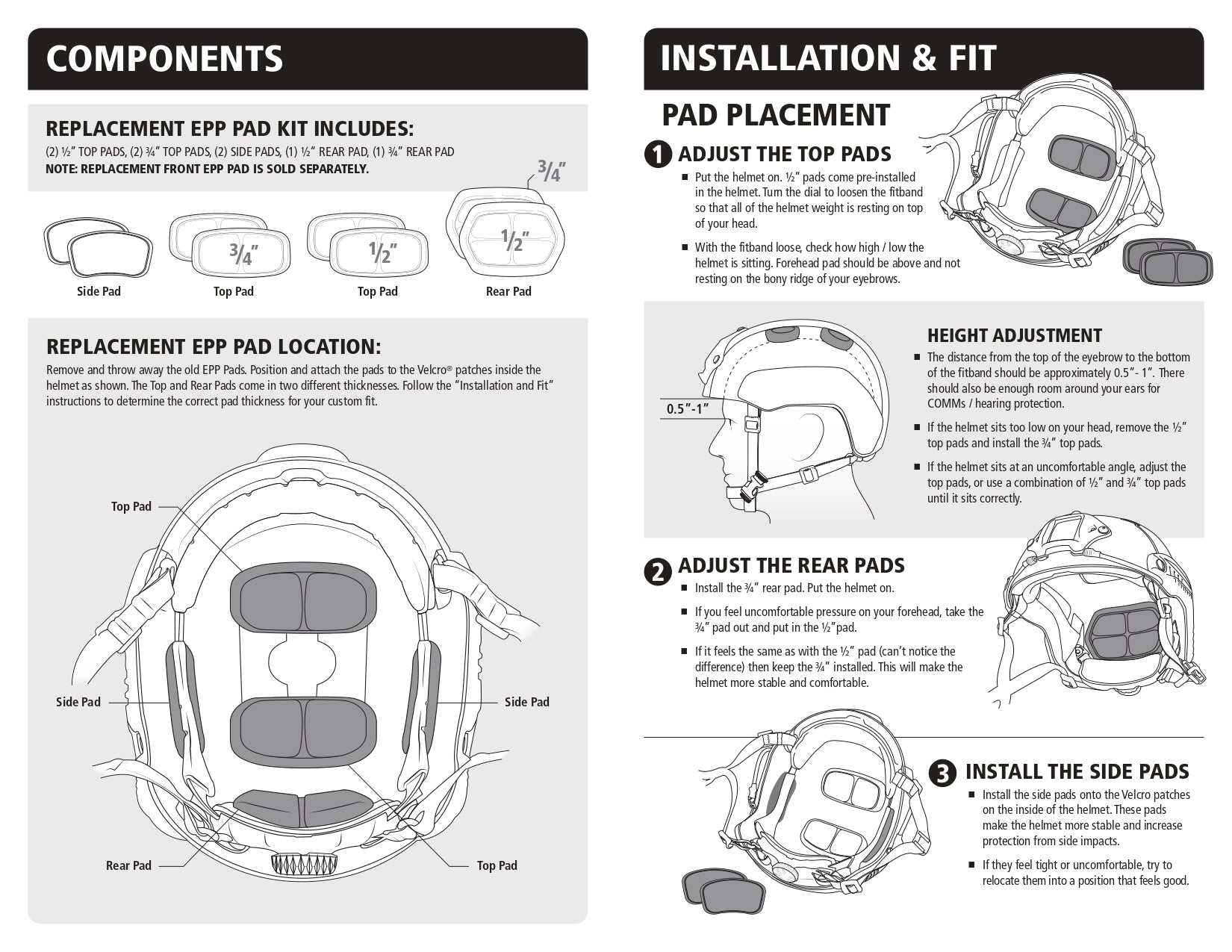Ops-Core - EPP Pad Replacement Kit [M & L]