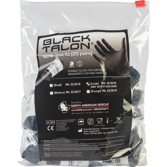 North American Rescue - Black Talon Gloves (Pack of 25)