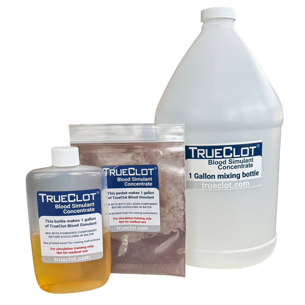 TrueClot - Blood Simulant Concentrate, 1 Gallon + Bottle (# 5115)
