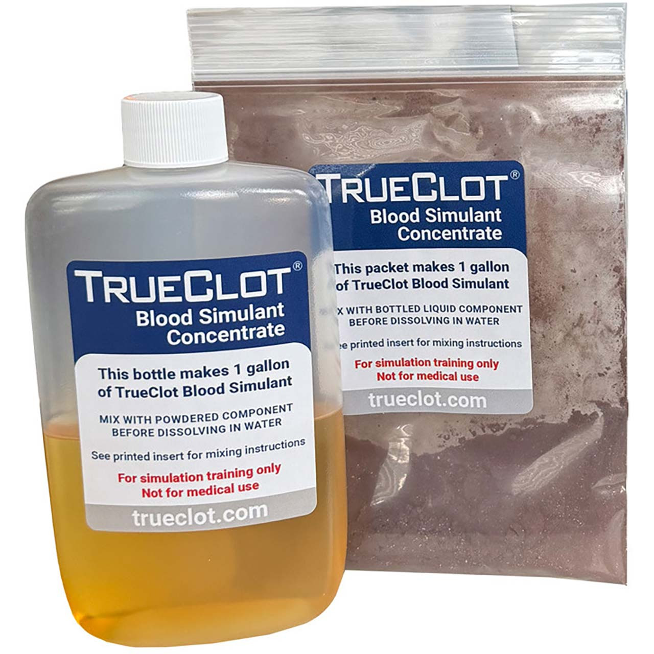TrueClot - Blood Simulant Concentrate, 1 Gallon + Bottle (# 5115)