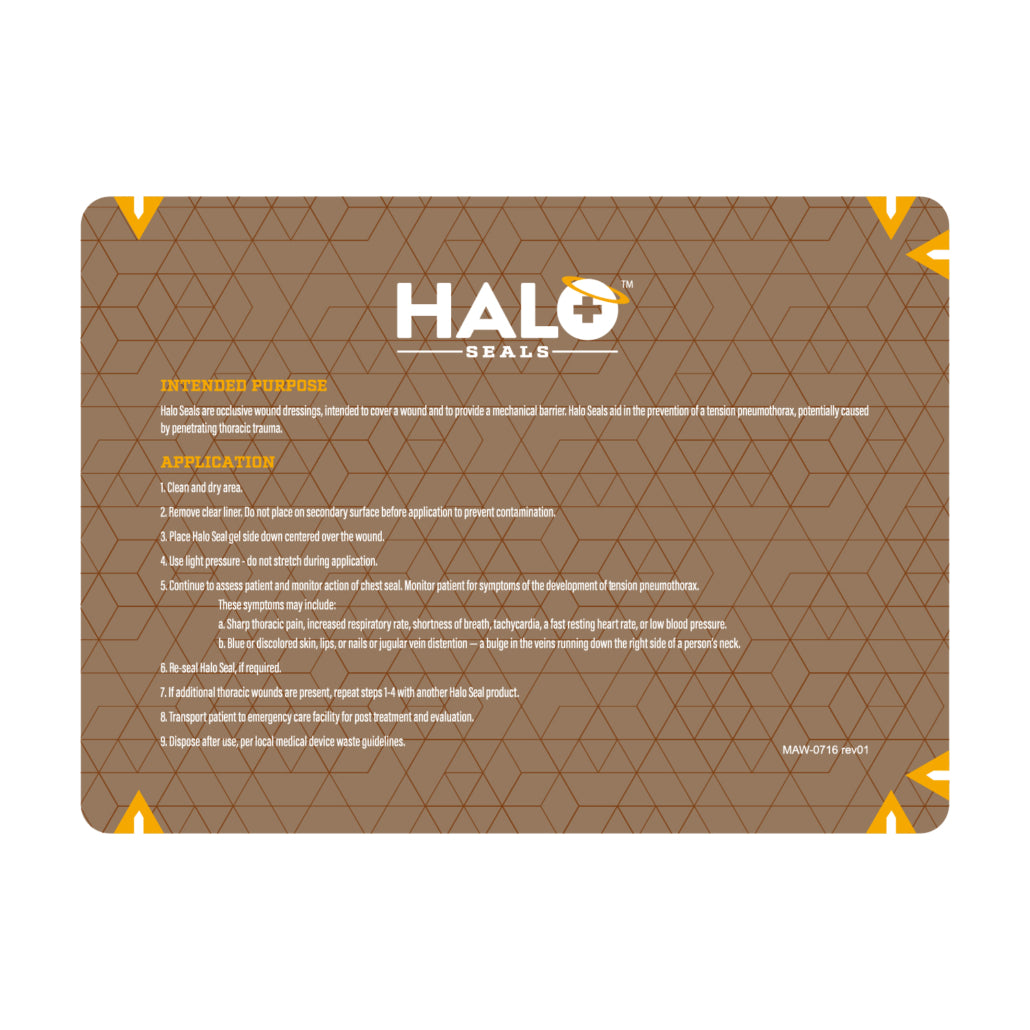 TacMed Solutions - HALO™ Chest Seal [Non-Vented]