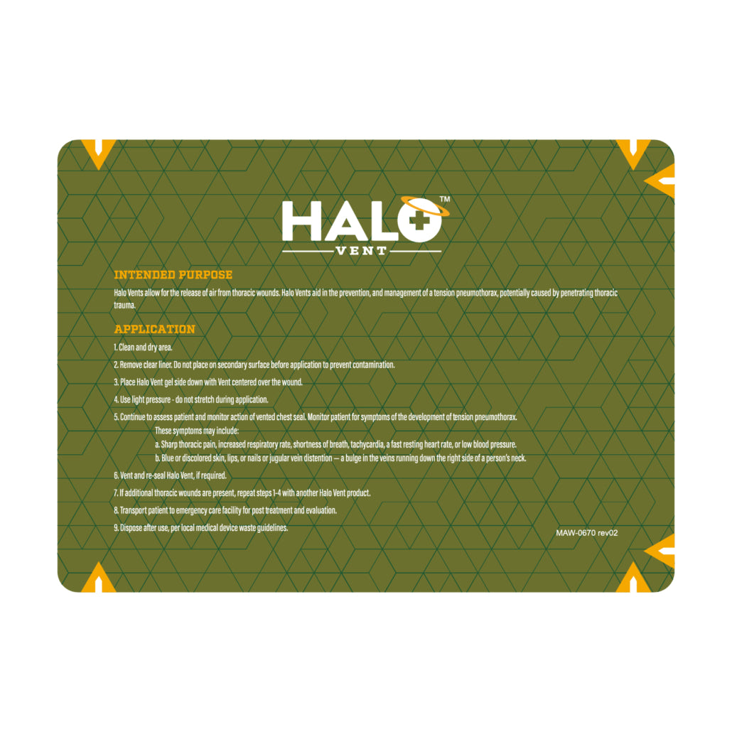 TacMed Solutions - HALO™ Chest Seal [Vented] 