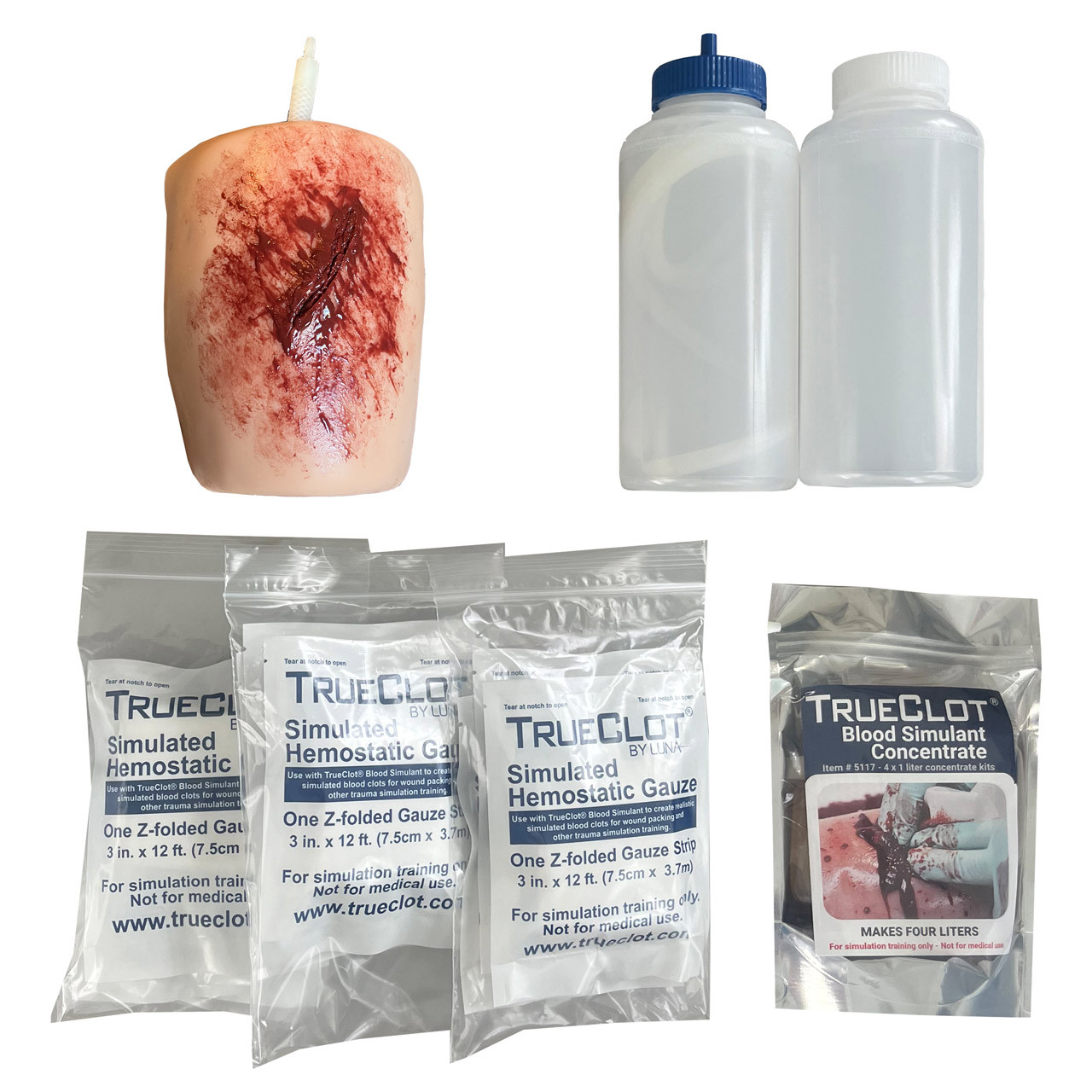 TrueClot - Wound Packing Training Kit, Laceration/Stab Wound