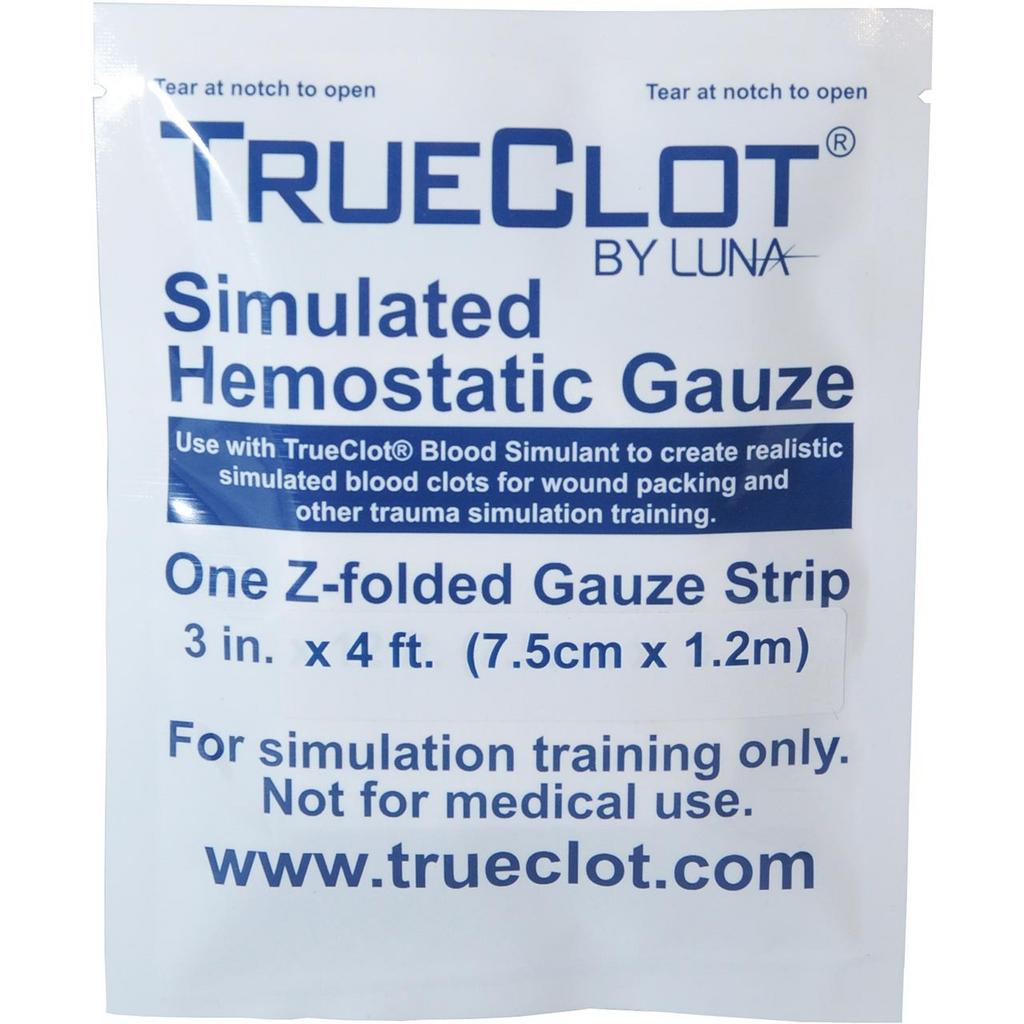 TrueClot - Simulated Hemostatic Gauze, 4 ft, Z-Folded