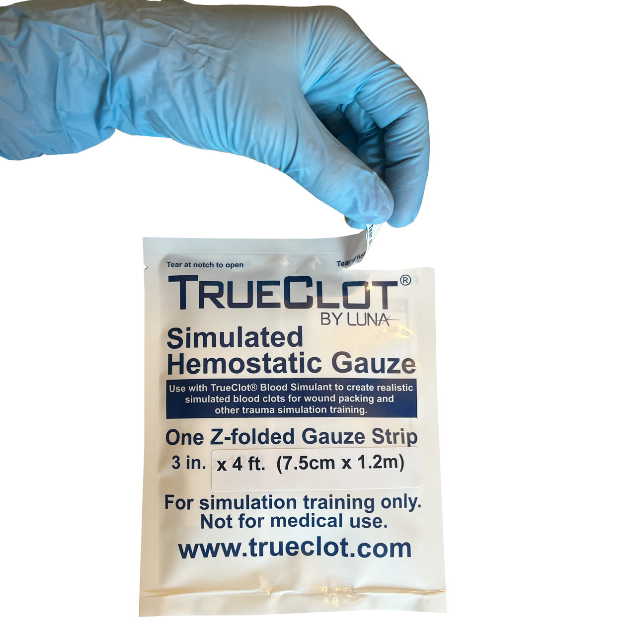 TrueClot - Simulated Hemostatic Gauze, 4 ft, Z-Folded