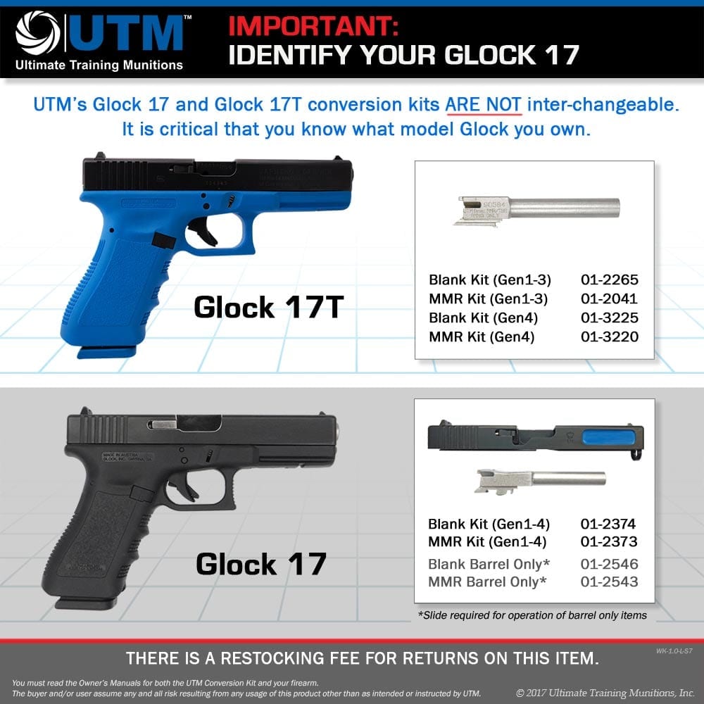 UTM - Glock 17 Gen 1-4 MMR Kit